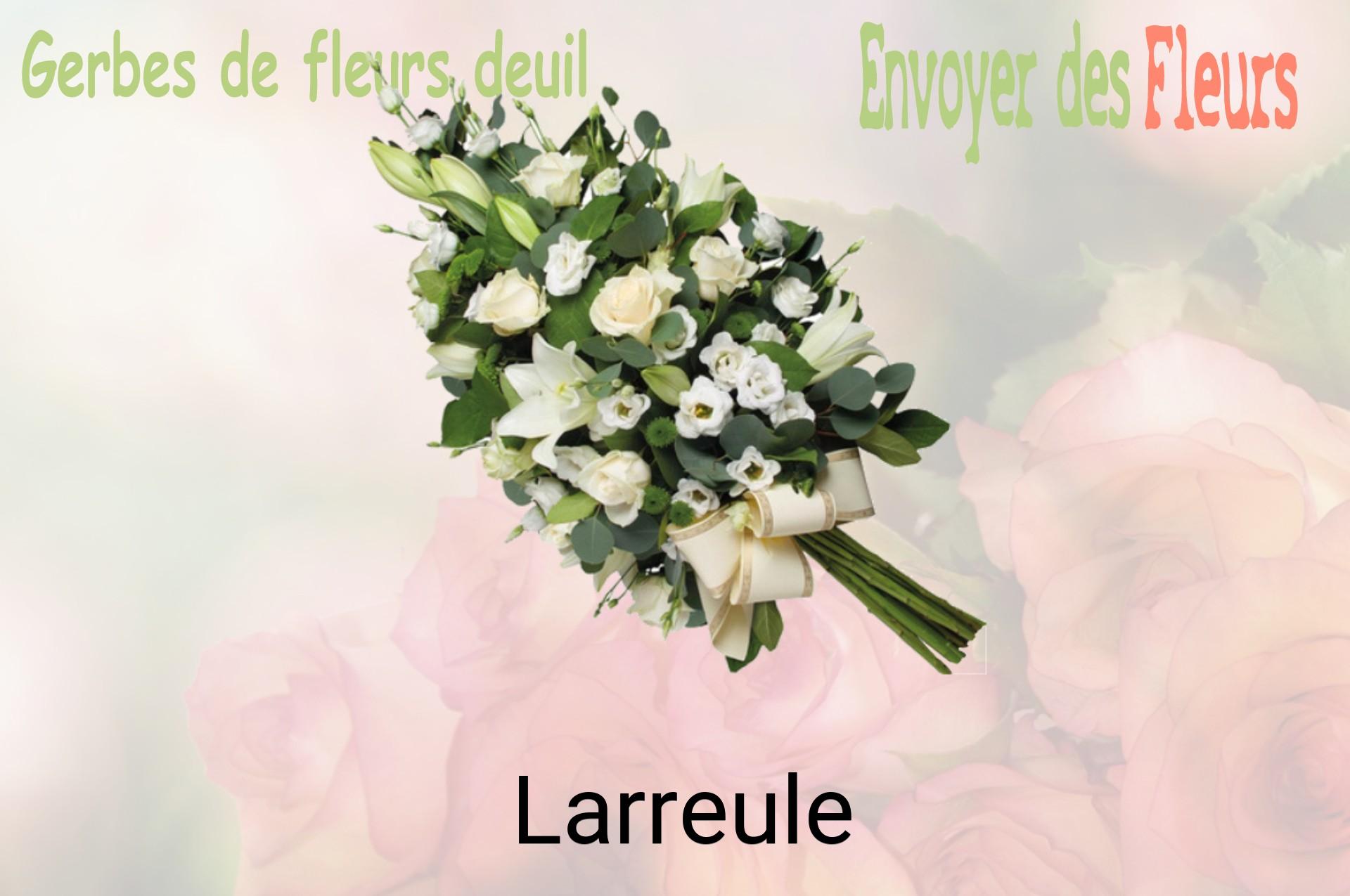 Gerbe de fleurs de deuil livrée à Larreule